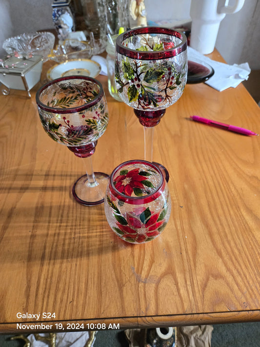 Christmas glasses or votives