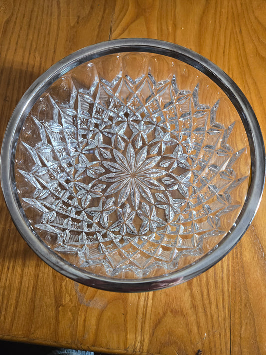 Crystal bowl / silver rim