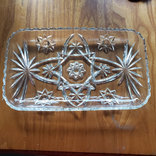 Crystal relish tray