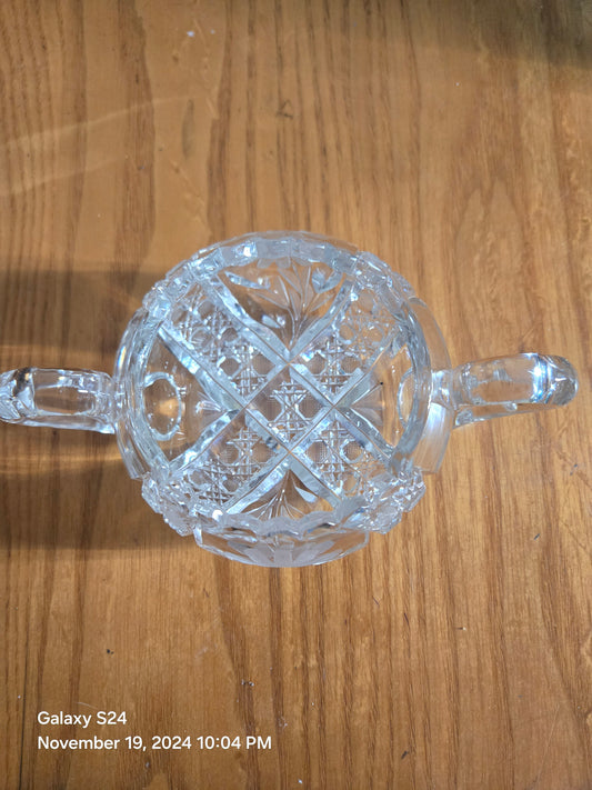 Crystal sugar bowl